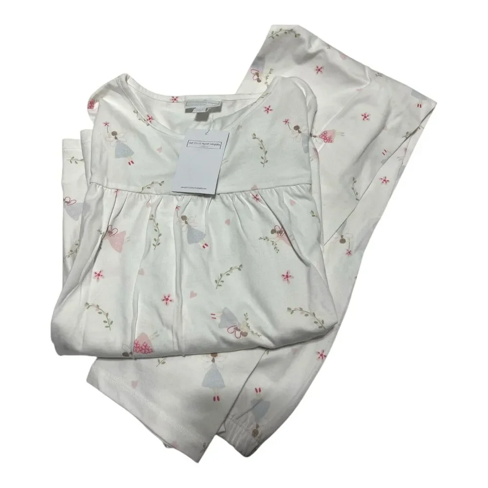 NWT Little White Company Fairy Print Pajamas Girls 11-12 Years 100% Cotton